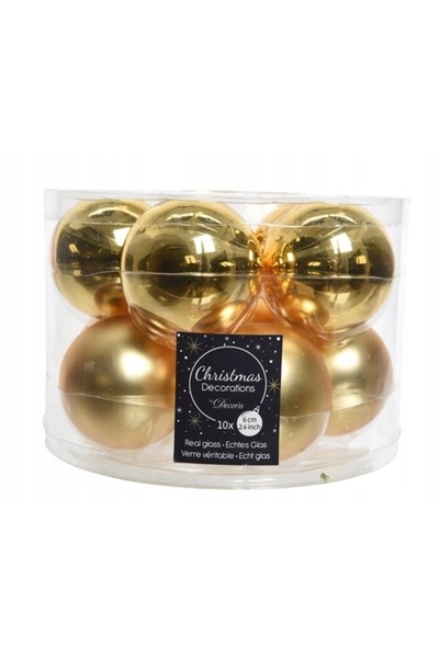 Other Globuri de Crăciun din sticlă aurie, set de 10, 6 cm