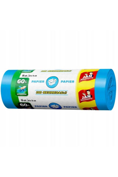 Other Saci de gunoi rezistenți 60 l pentru hârtie, 16 buc., albaștri