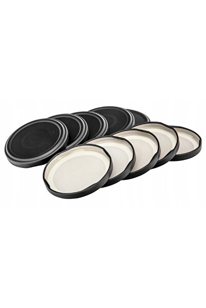 Other Komplet 10 zakrętek 66mm czarnych matowych 4-zaczepowych do słoików