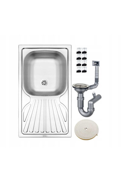 Other Single bowl steel inset kitchen sink 76 x 43 cm