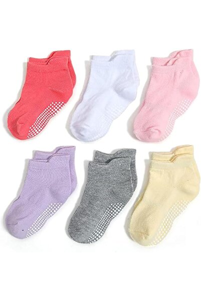 Arabest جوارب أطفال مانعة للانزلاق وجيدة التهوية (عبوة من 6 قطع)