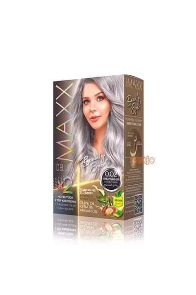 Maxx صبغة شعر دائمة فاخرة مع الكيراتين بزيت الزيتون وزيت الأرغان - 0.2 أشقر ثلجي