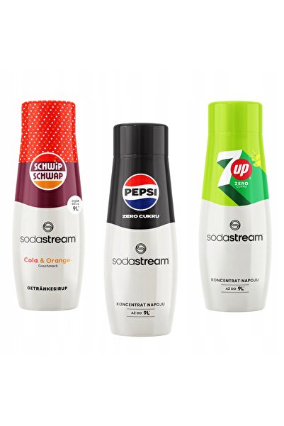 Other Set de 3 Sodastream Schwip Schwap Cola + PepsMax + concentrate 7up Free