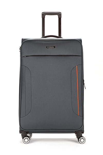 Fossil Unisex Lacivert Körüklü Kumaş Büyük Boy Valiz