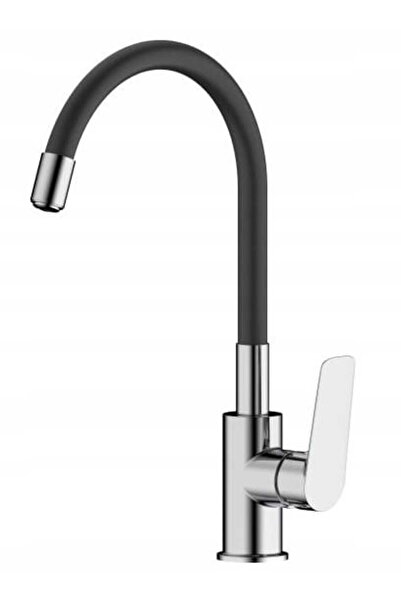 Other Bateria kuchenna stojąca z giętą wylewką czarna chrom Elba