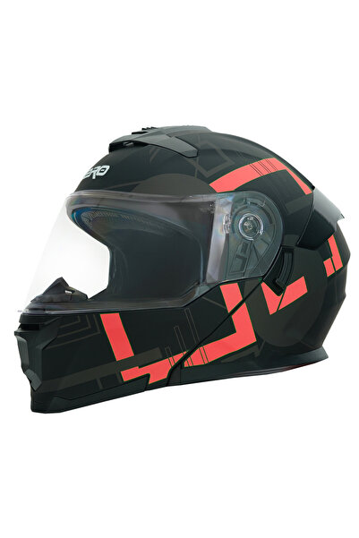 GP KOMPOZİT GP NERO MKS004-MBA1R Güneş Vizörlü Şeffaf Çene Açılır Motosiklet ...