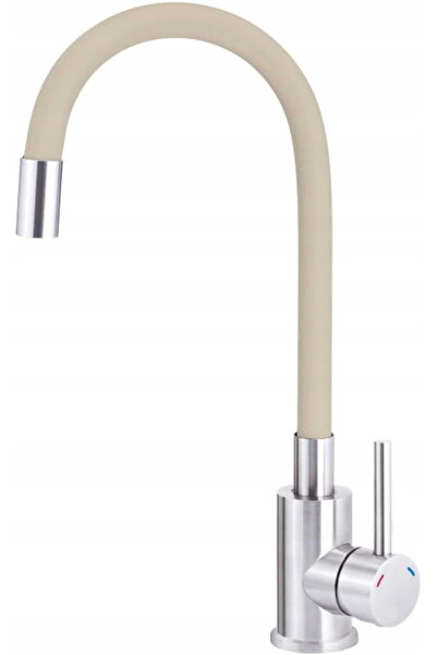 Other Bateria kuchenna zlewozmywakowa z elastyczną wylewką beżowa Luno