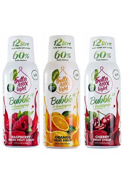 Other Set de 3 concentrate FruttaMax Zmeură + Portocală + Cireșe Light