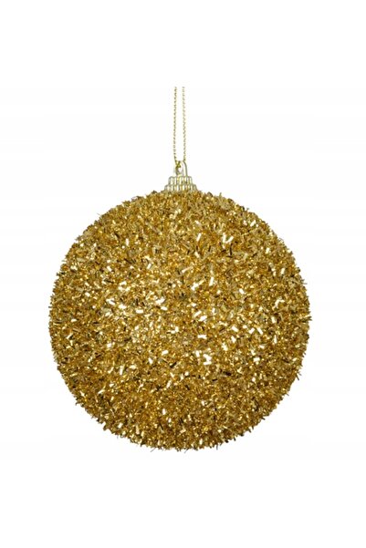 Other Bombka choinkowa piankowa złota brokatowa 10cm 1szt