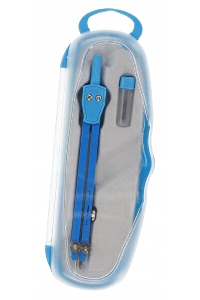 Other Cyrkiel metalowy szkolny geometryczny w etui z wymiennym wkładem