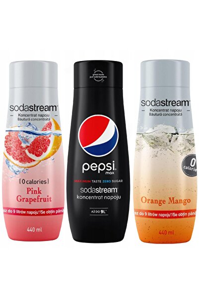 Other Set de 3 concentrate SodaStream Pepsi MAX+Grapefruit+Portocală-Mango