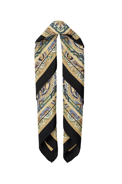 Sultan İpek Shawl Patterned Scarf / Bandana 70X70Cm