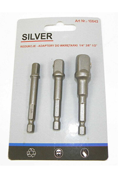 shumee SET ADAPTOARE / PRIZE ARGINTII 3 buc. 1/2-3/8-1/4"