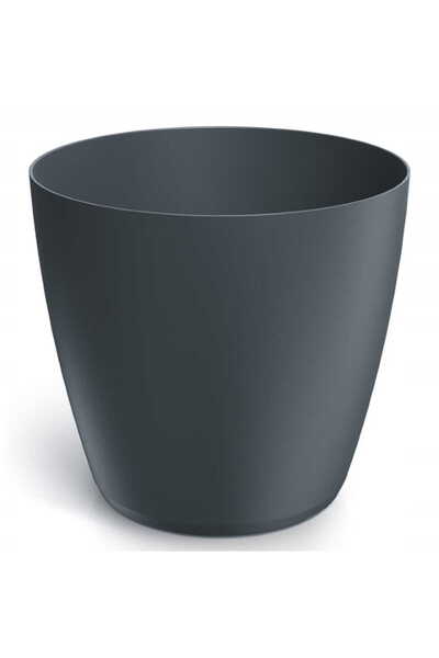 Other Doniczka antracytowa matowa plastikowa 15,8x14,5 cm osłonka gładka Mate