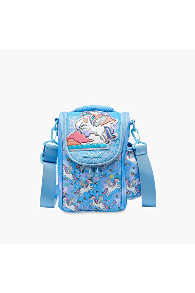 Skylar Unicorn Print Lunch Bag with Zip Closure
