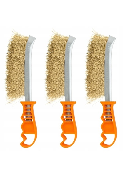 Other Zestaw szczotek drucianych z rękojeścią 3 szt. 24 cm