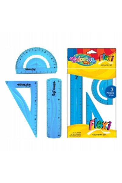 Other Zestaw geometryczny ekierka, linijka și kątomierz Elastyczny, trwały