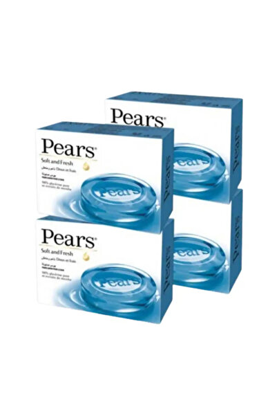 Pears ناعم ومنعش مع 98% جلسرين نقي وخلاصة النعناع - 4 × 125 غرام