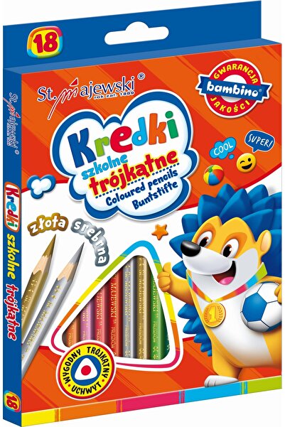 Other Triangular Crayons Set - 18 Vibrant Colors