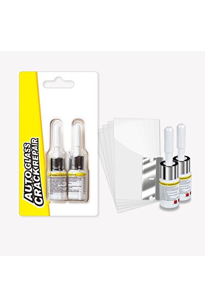Arabest طقم إصلاح شقوق الزجاج الأمامي (قطعتان)، غراء إصلاح الخدوش والشقوق