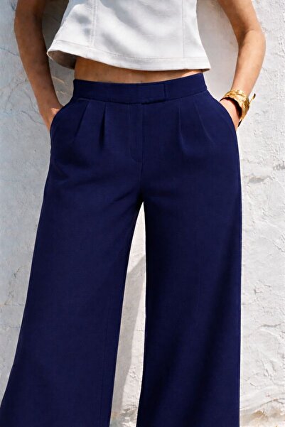 HAKKE Yüksek Bel Dikiş Detaylı Kumaş PANTOLON