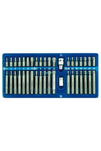 Vorel CUTIE METALĂ CU BUCȚI HEX/TORX/SPLINE 40 buc. 66400