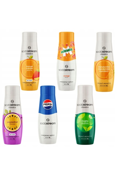 Other 6x SIROP DE PEPSI SODASTREAM, MIRINDA, MANGO, TANGERIN, MOJITO, PASSION FISH