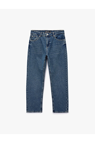 Koton Cotton Regular Waist Vintage Straight Jeans