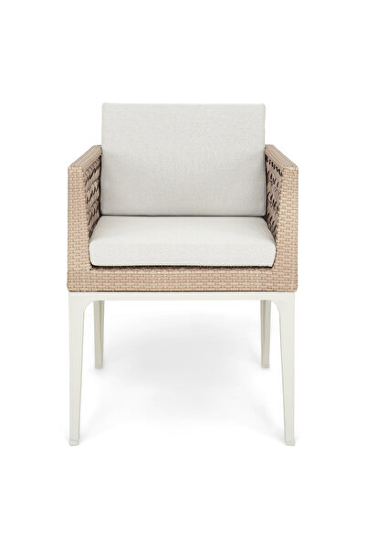 Maison Mex Garden/terrace dining armchair, HEART, L.56 l.60 H.66 cm, natural/beige