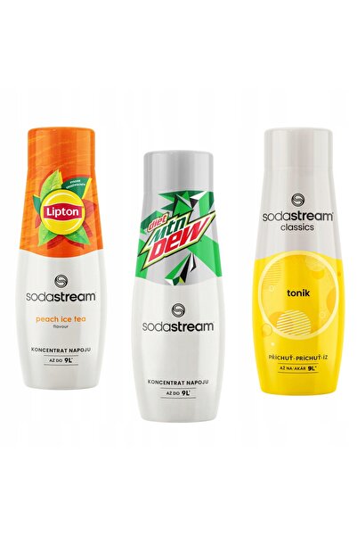 Other Set de 3 concentrate Sodastream Lipton Ice Tea Peach + Mountain Dew + T...