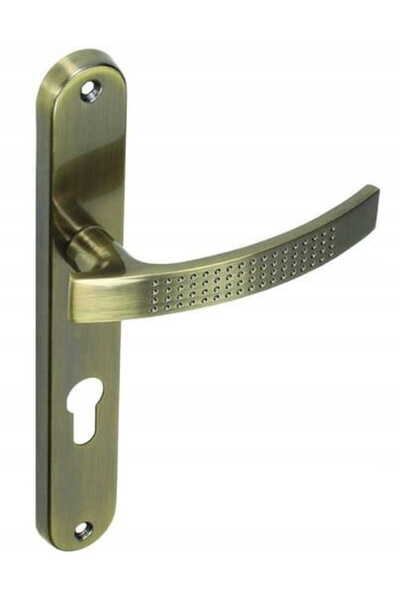 Other Klamka drzwiowa wewnętrzna długi szyld pod wkładkę mosiądz antyczny