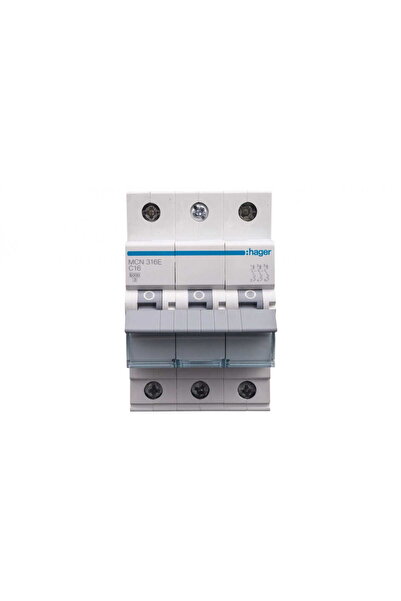 Hager Polo Circuit breaker 3P C 16A 6kA AC MCN316E