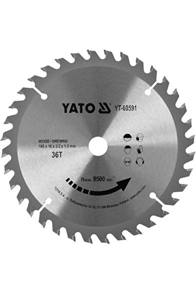 yato DISC DE FERĂSTRĂU VIZIBIL 165*36*16 60591