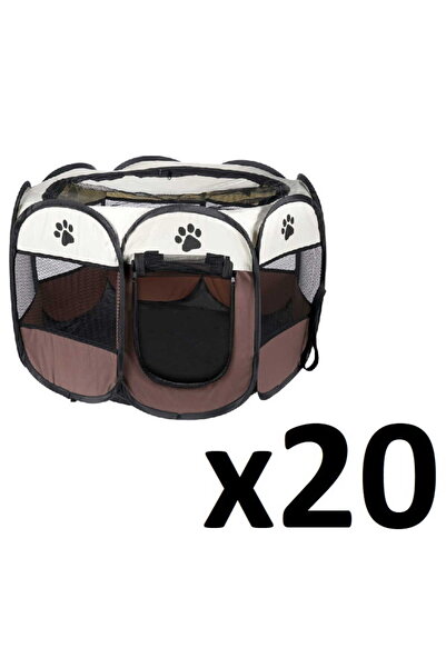 Other Țarc de joacă pentru câini/pisici 74x74x43cm - maro x 20