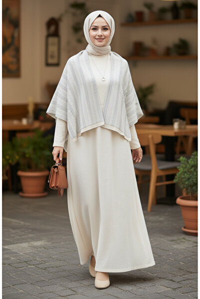 sefamerve Omuz Şal 1096-01 Krem