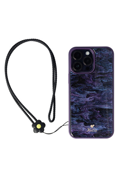 SEP Snur telefon mobil din silicon Flower Negru