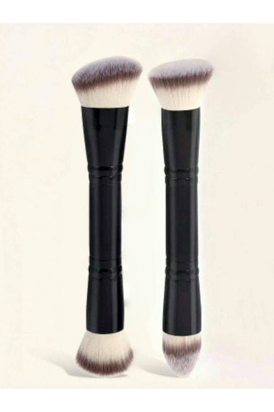 Choice4 2Black Tricolor Fur Double-Headed Foundation Brush 2 Foundation Brushes Multi-Functional Double-Head