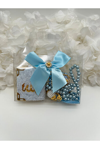 LenaToptan 10 Adet Çanta Görünümlü Kutu İçinde Mini Kuran, İnci Tesbih ve Taş...