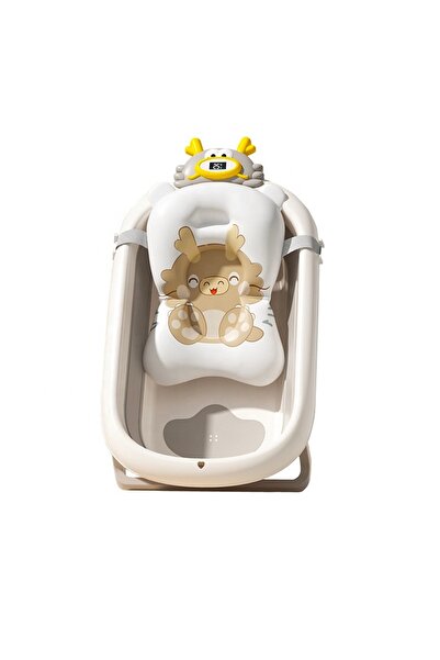 Little Mom Set Cadita pliabila pentru copii Giggletub Grey, termometru cu dis...