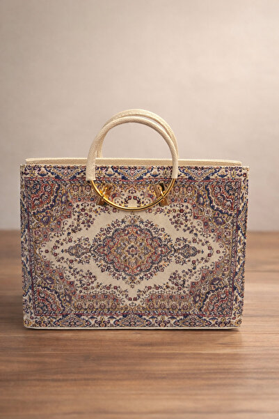 Elen Patterned Handbag - Elegant Design with Classic Motifs