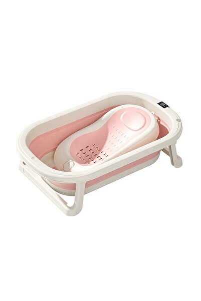 Little Mom Pink Baby Bathtub and Removable Anatomical Support Set, with Digit...