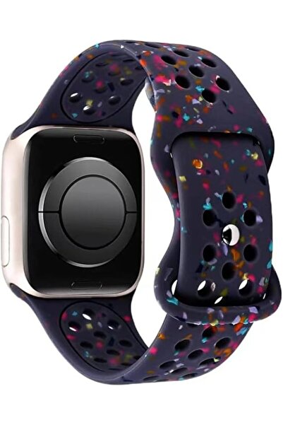 Arabest Colourful Strap, Silicone Floral Strap, Women Men's Strap Compatible, Butterfly Buckle Eight Buckle