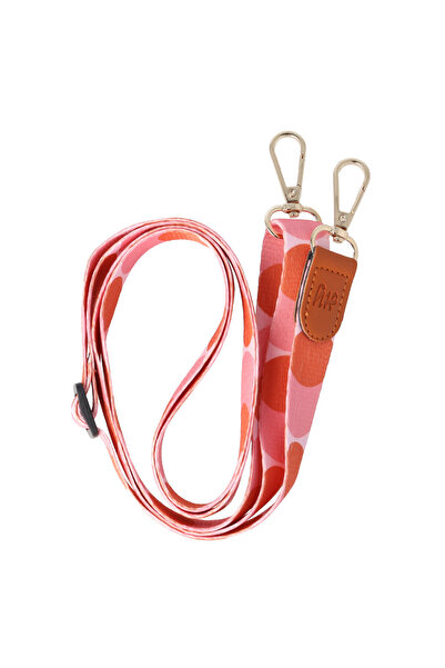 SEP Snur textil dublu telefon mobil cu carabine Pink Polka