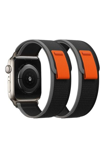 Generic 2Pack for Apple Watch Trail Band 49mm 45mm 44mm 42mm Nylon Woven Sport Strap for iWatch Series Ultra