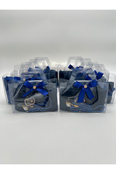 LenaToptan 10 Pieces of Bag-Looking Box Inside a Box Gift Set with Flamel Cov...