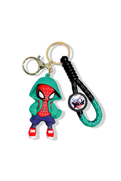 Miniso سلسلة مفاتيح سبايدرمان من مارفل، 6 سم، KC4266 - قلادة رسمية لبطل أفنجر...