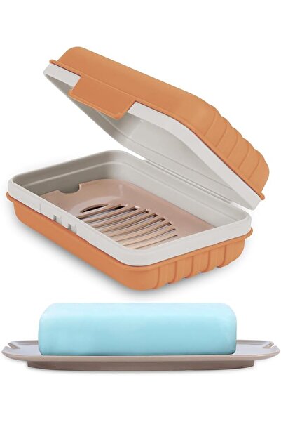 Arabest Soap Holder, Leakproof Travel Soap Dish with Lid, Portable Draining Travel Soap Container