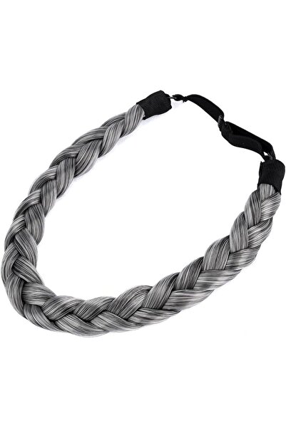 Arabest 1 Pack Synthetic Hair Braided Headband, Classic Chunky Wide Plaited Braids Elastic Stretch Hairpiece