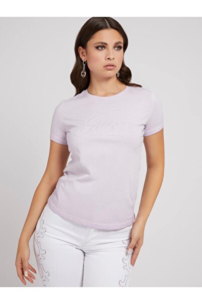 Guess Ss Cn Tizzy Lila Rengi Kadın Tişört