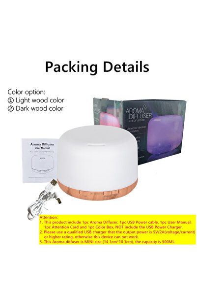 Choice موزع روائح بنمط الخشب الأصفر، مرطب هواء، جهاز لتوزيع الزيوت العطرية، م...